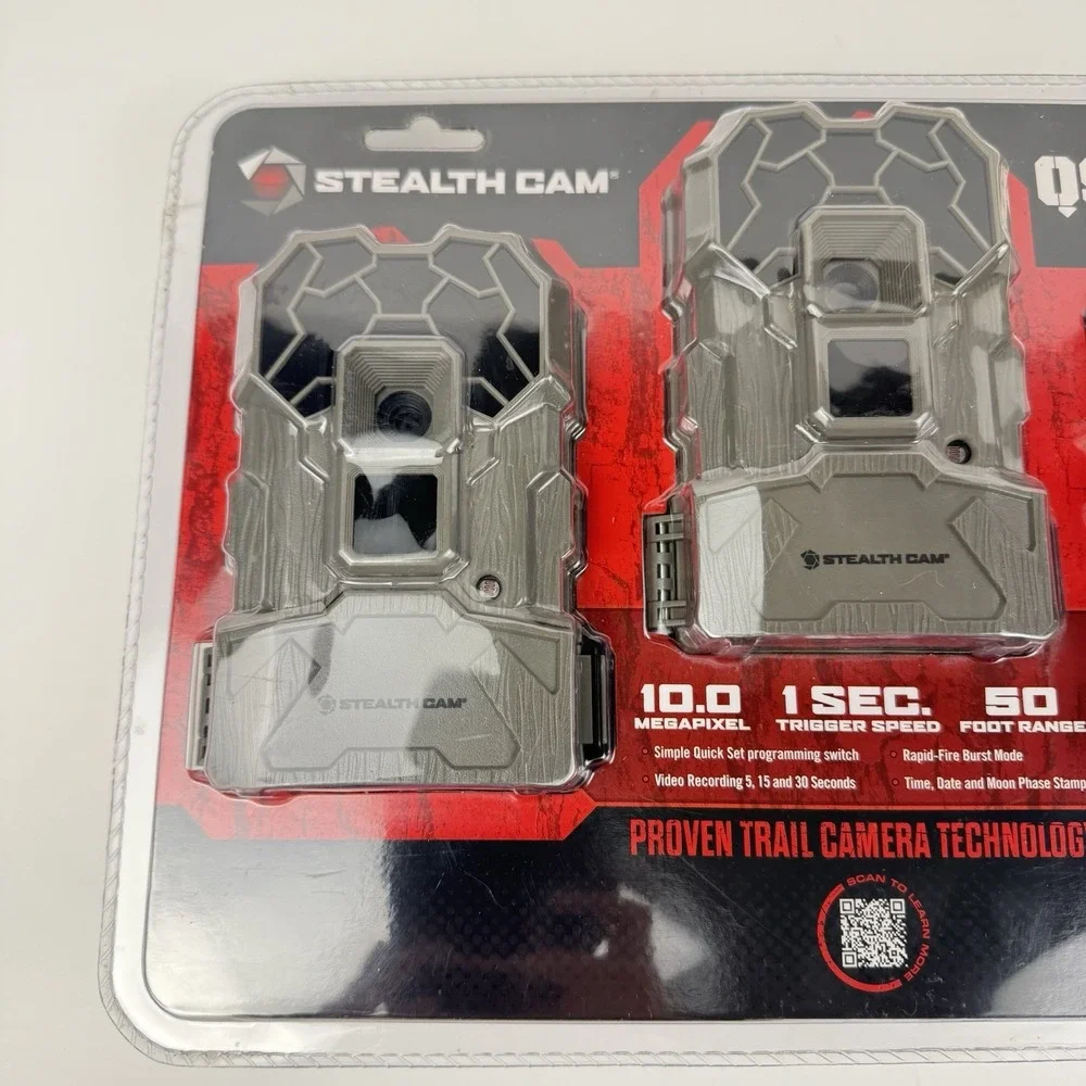 Stealth Cam Kit QS12K 3 Pack Infrared Trail Camera 10.0 MP 50 FT Range Brand NEW